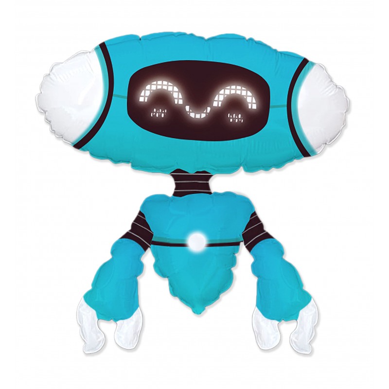 Folinis balionas "Robotas" / mėlynas (FX24" 68x60 cm./Supakuota) - 1