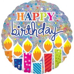 Folinis balionas "Happy Birthday"/bliz. (18" 45 cm.) - 1