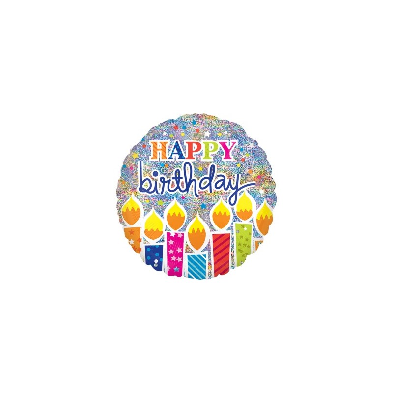 Folinis balionas "Happy Birthday"/bliz. (18" 45 cm.) - 1