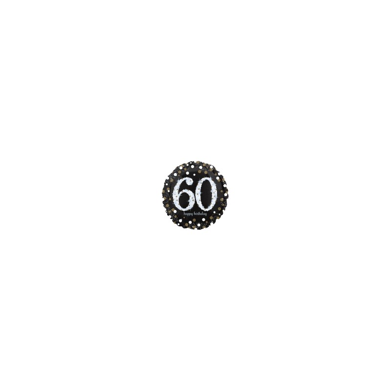 Folinis balionas "60"/ juodas (17" 43 cm.) - 1