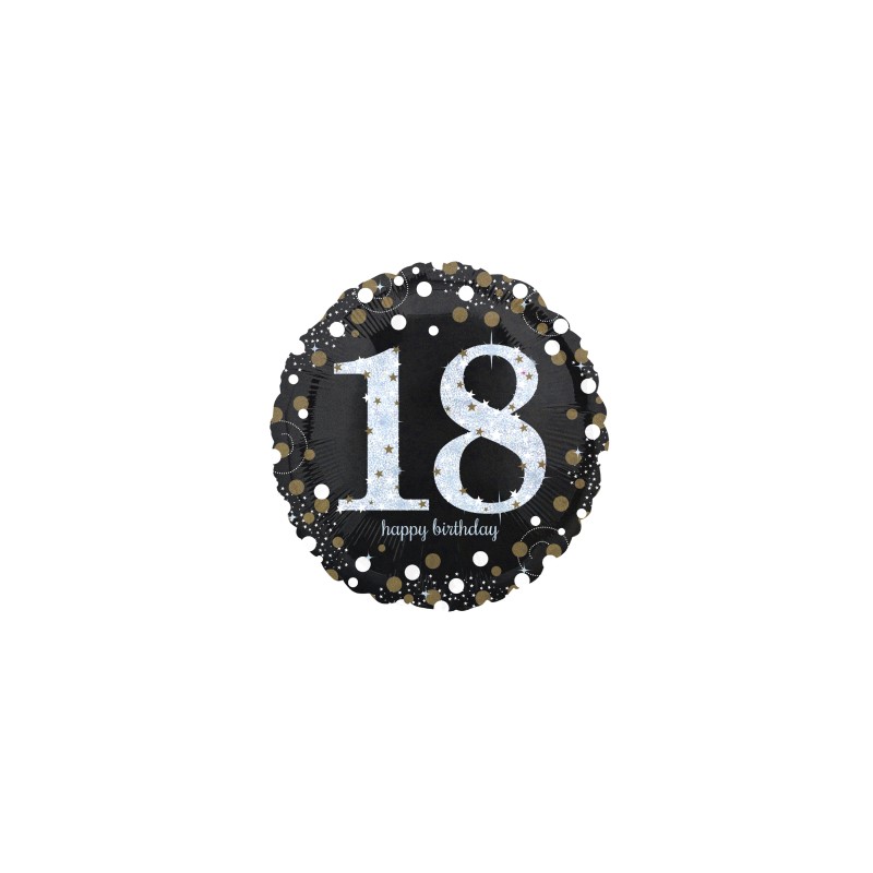 Folinis balionas "18"/ juodas (17" 43 cm.) - 1