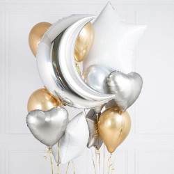 Folinis balionas "Širdelė"/ sidabrinė