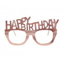 Akiniai "Happy birthday"/rožinio aukso (1 vnt.) - 1