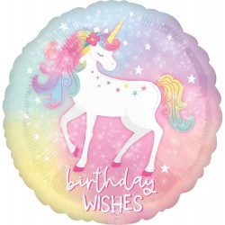 Folinis balionas "Vienaragis wishes" (18" 43 cm) - 1