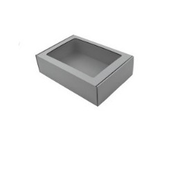 Dėžutė su langeliu / pilka (1 vnt./305x215x85 mm.) - 1