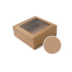 Dėžutė su langeliu / natūrali (1 vnt./220X220X90 mm.) - 1