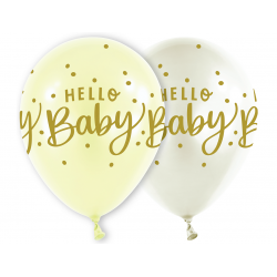 Guminiai balionai "Hello Baby" (25 vnt./28cm.) - 1