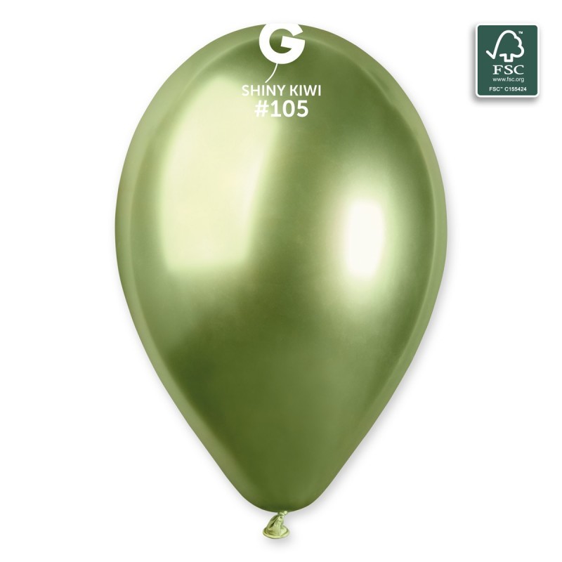 Guminiai "CHROME" balionai / kivis (5 vnt./33 cm.) - 1