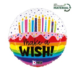 Folinis balionas/HB/Make a wish (18" 46 cm) - 1