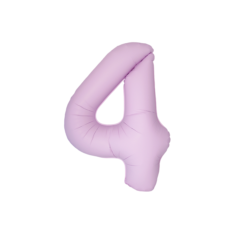Folinis balionas "Skaičius 4"/rožinis (34" 86 cm.) - 1