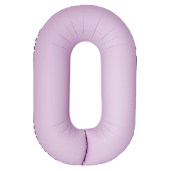 Folinis balionas "Skaičius 0"/rožinis (34" 86 cm.) - 1