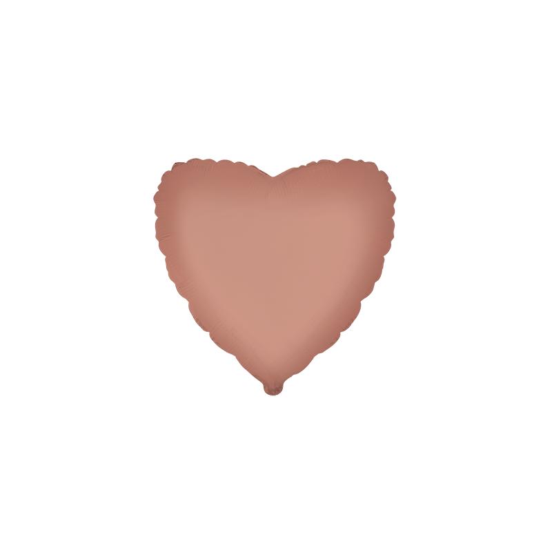 Folinis bal. "Širdelė"/matinė rose gold (FX/18" 48 cm./Supakuota) - 1
