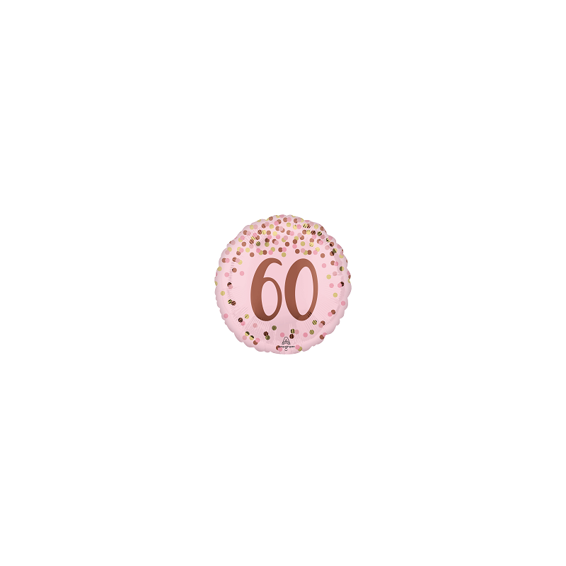 Folinis balionas "60"/ rožinis (17" 43 cm.) - 1
