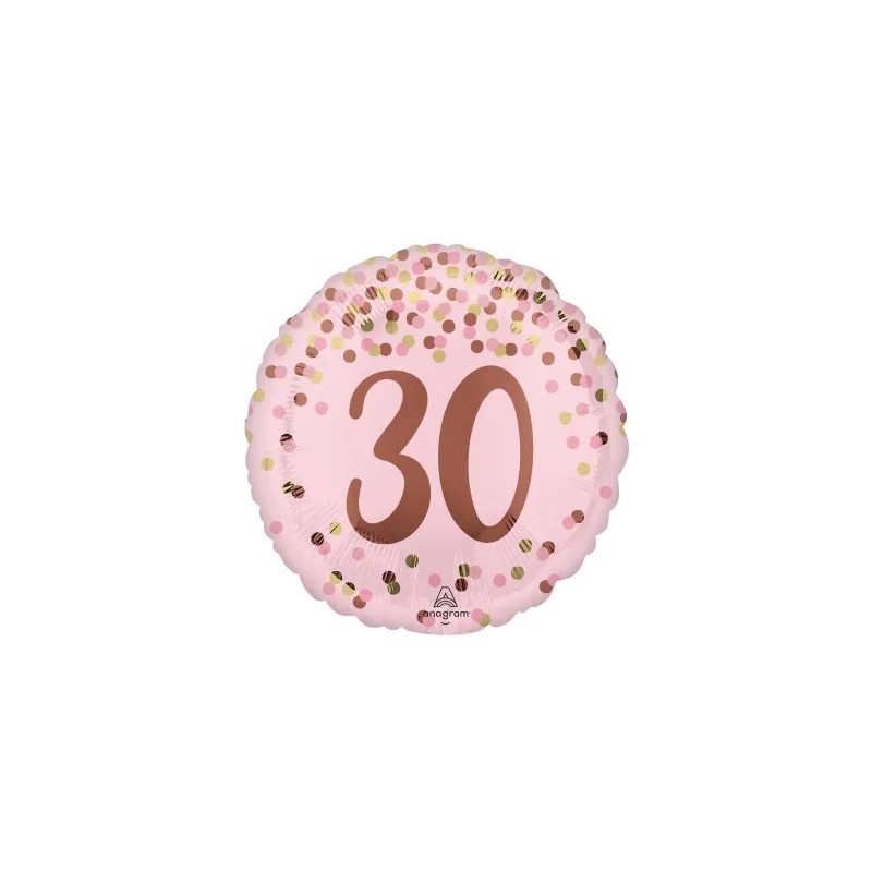 Folinis balionas "30"/ rožinis (17" 43 cm.) - 1