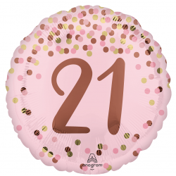 Folinis balionas "21"/ rožinis (17" 43 cm.) - 1