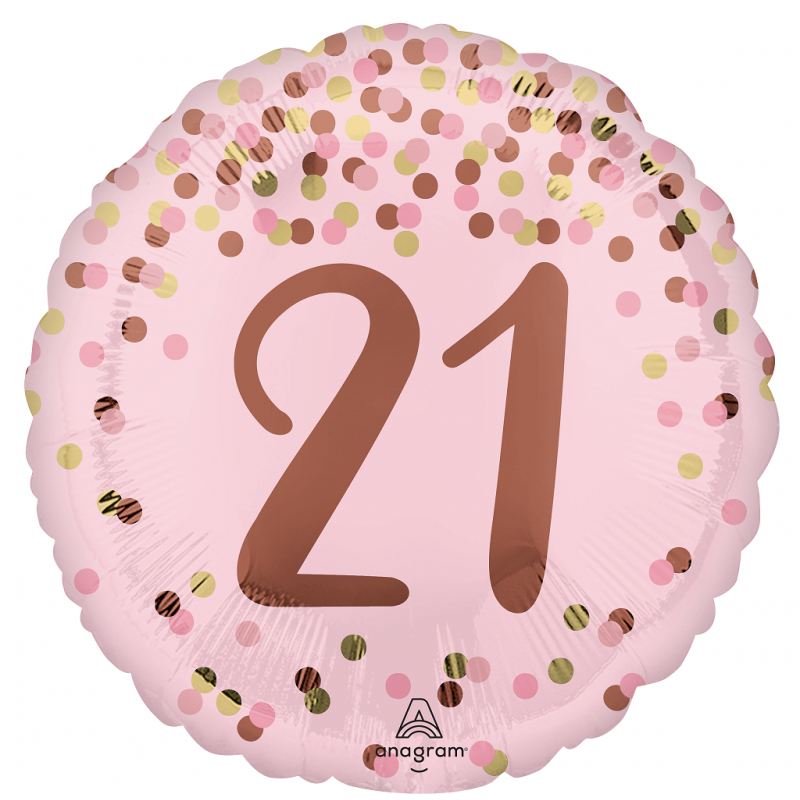 Folinis balionas "21"/ rožinis (17" 43 cm.) - 1