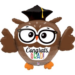 Fol. balionas "Congrats Grad / Pelėda" (22" 56 cm.) - 1