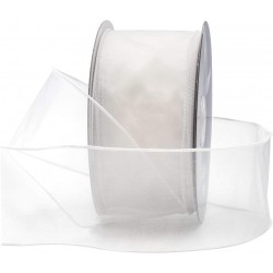 Juostelė "Balta organza" (25 mm x 22.86 m.) - 1