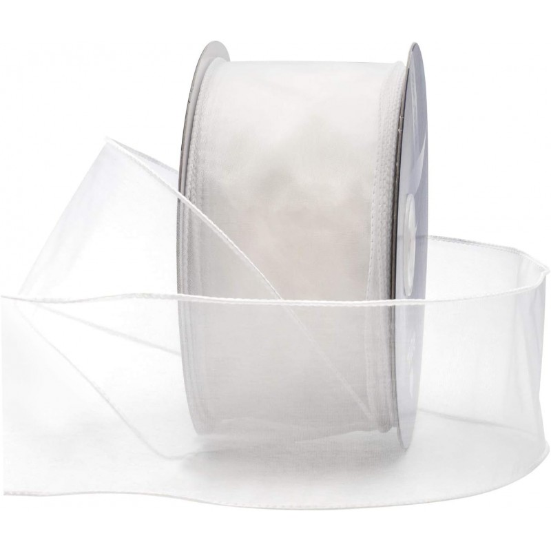 Juostelė "Balta organza" (25 mm x 22.86 m.) - 1