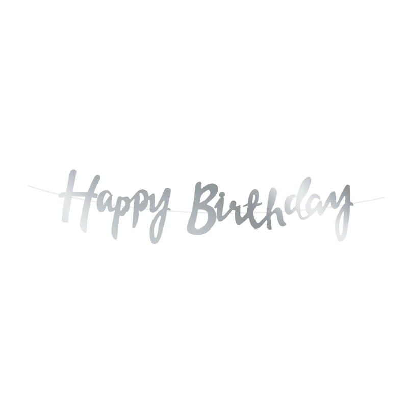 Girlianda "Happy birthday" /sidab. (110 cm.) - 1