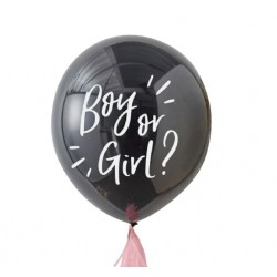 Guminis balionas "Boy or girl" / rožinis (1 vnt./+/-90 m.) - 1