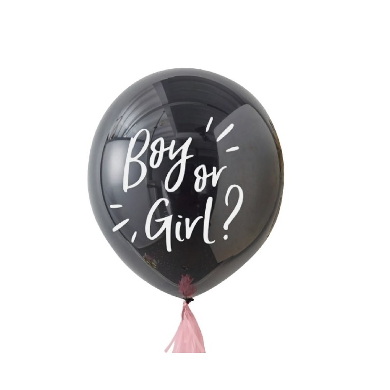 Guminis balionas "Boy or girl" / rožinis (1 vnt./+/-90 m.) - 1