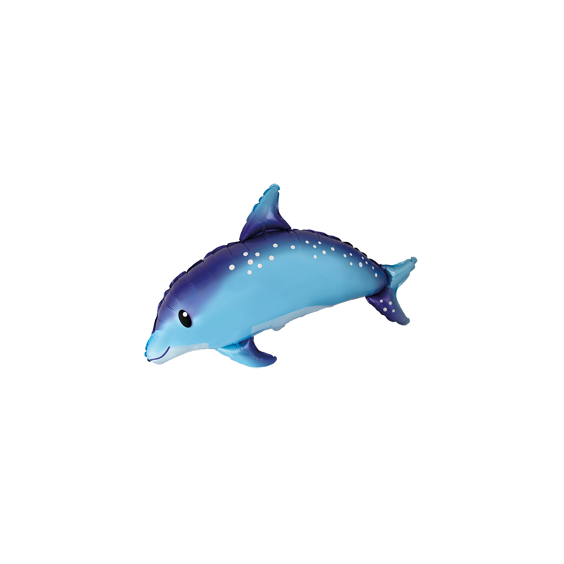 Folinis balionas "Delfinas"/melsvas (24FX 70x96 cm/Supakuota) - 1