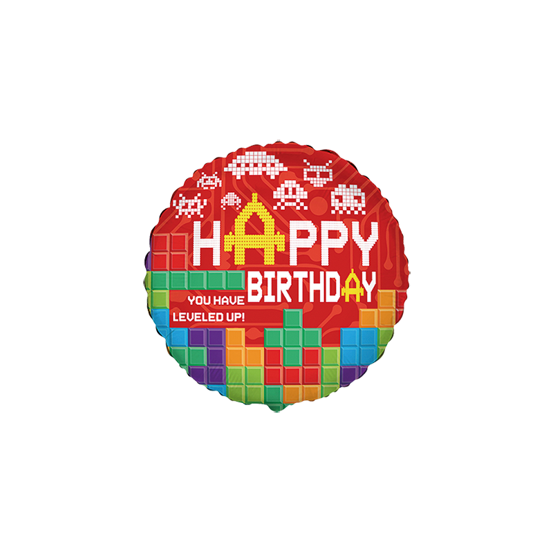 Folinis balionas "Pixels Game" (FX/18"45 cm./Supakuota) - 1