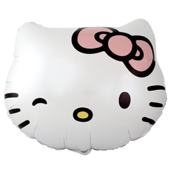Folinis balionas "Hello Kitty galva" (FX24" 51x53 cm./Supakuota) - 1