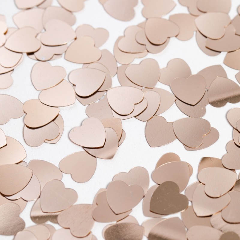 Konfeti "Rose Gold širdelės" (14 g) - 1