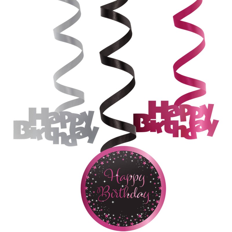 Dekoracija "Happy birthdayi" (6 vnt. / +/-60cm.) - 1