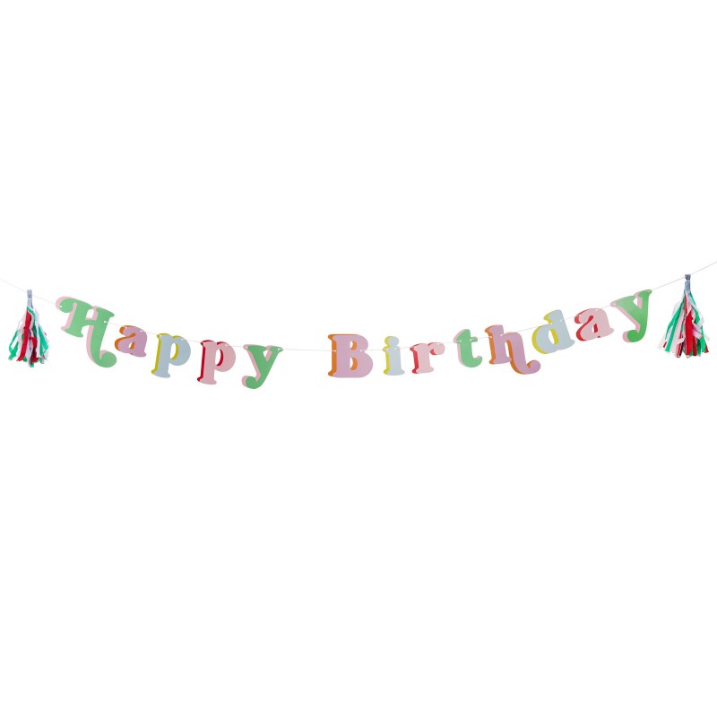 Dekoracija "Happy birthday"/spalvota (2 m.) - 2