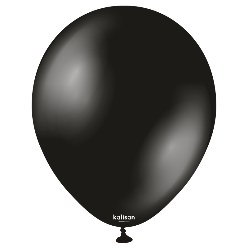 Perlamutriniai balionai  "Onyx Black" (50 vnt./28 cm./Kalisan) - 1