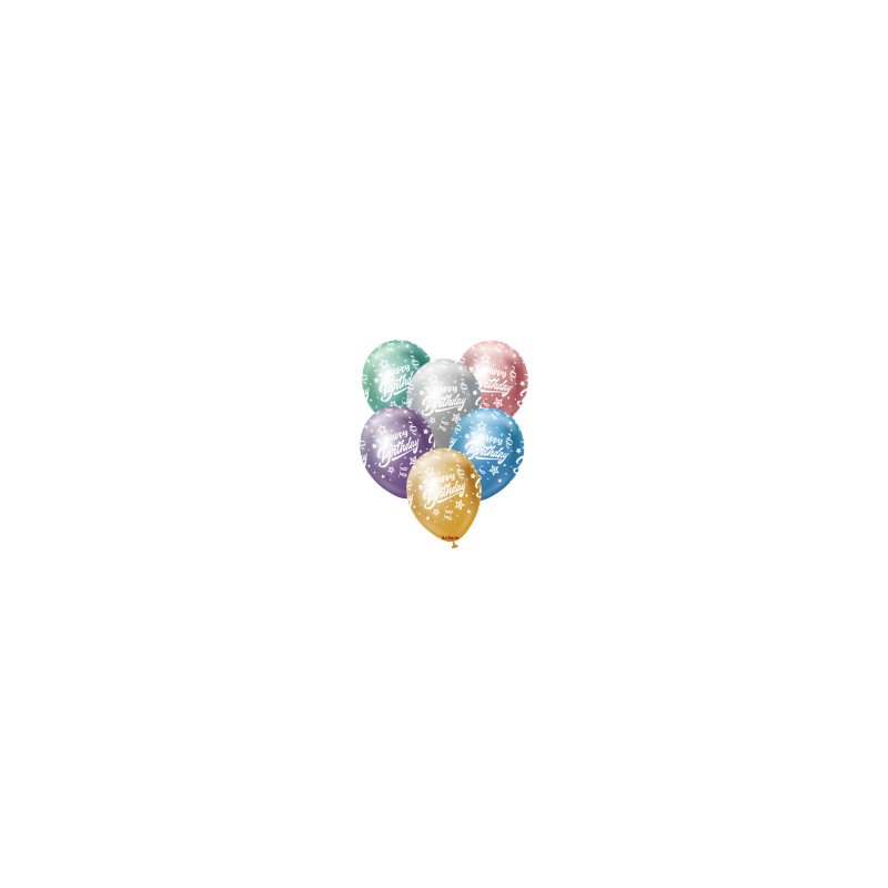 Guminiai balionai "HB konfeti"/chromo (25 vnt./30 cm./Kalisan) - 1