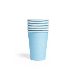 Vienkartiniai puodeliai / melsvi (8 vnt./210 ml.) - 1