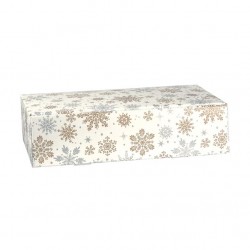 Dėžutė / balta su snaigėmis (1 vnt./340X185X90 mm.) - 1