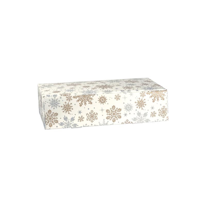 Dėžutė / balta su snaigėmis (1 vnt./340X185X90 mm.) - 1