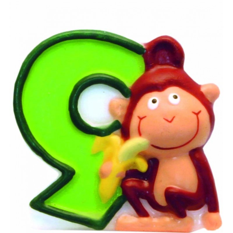 Žvakutė "9" su beždžionėle