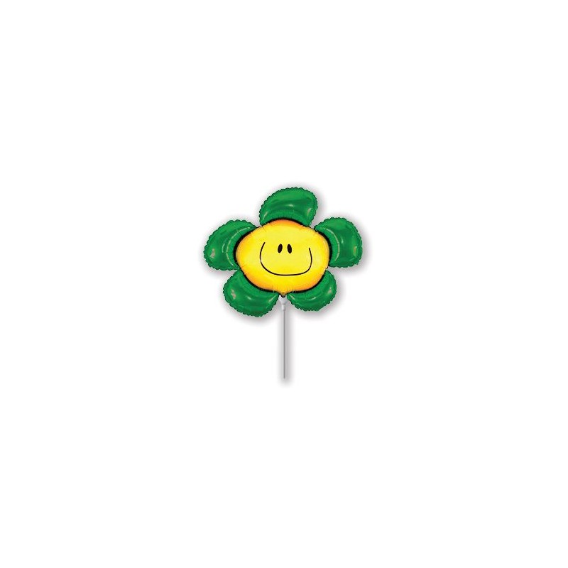 Mini folinis balionas "Gėlytė"/žalia (FX14" 34x37 cm.) - 1