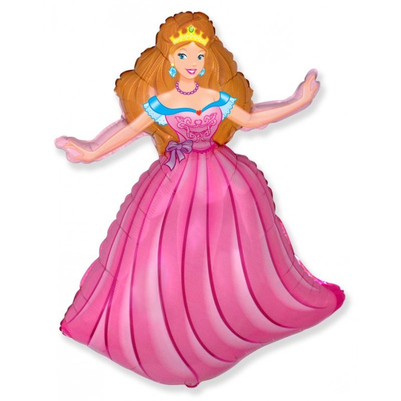 Mini folinis balionas "Princesė"/rožinė (FX14" 36x25 cm.) - 1