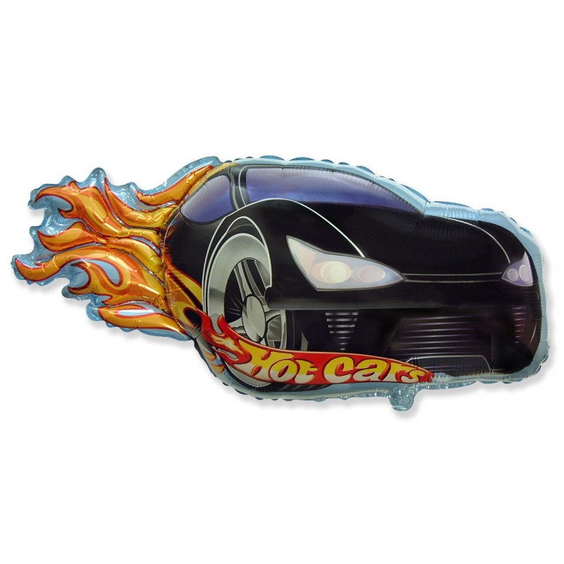 Folinis balionas "Hot car"/juoda (24FX 43x79 cm.) - 1