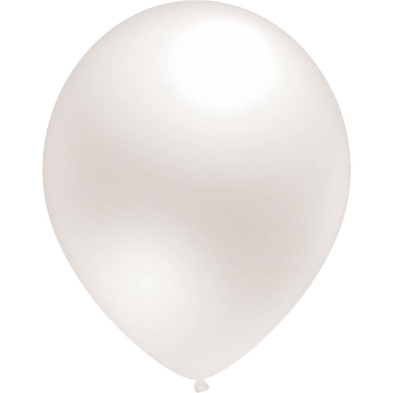 Balti perlamutriniai balionai (10 vnt./28 cm.) - 1