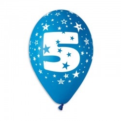 Guminiai balionai "Skaičius 5" (100 vnt./30 cm.) - 7