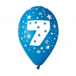 Guminiai balionai "Skaičius 7" (100 vnt./30 cm.) - 2