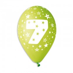 Guminiai balionai "Skaičius 7" (100 vnt./30 cm.) - 3