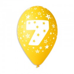 Guminiai balionai "Skaičius 7" (100 vnt./30 cm.) - 6