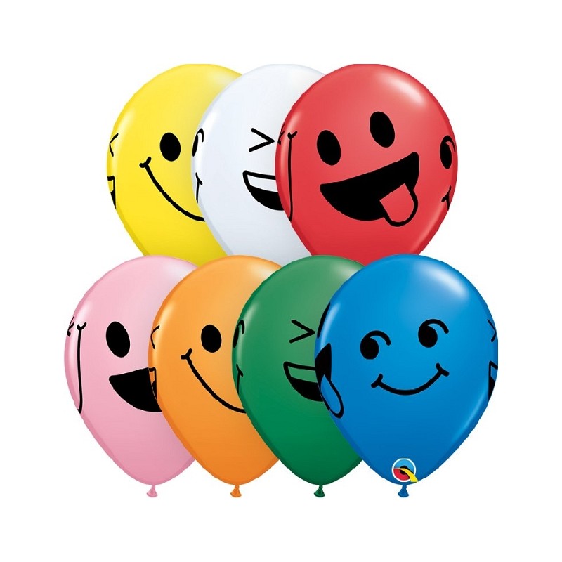 Balionai "Smile" įvairūs (25vnt./28cm.) - 1