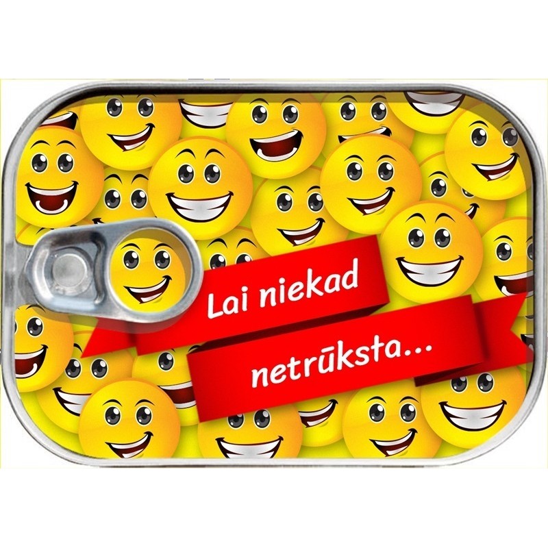 Skardinė dėžutė pinigams / šypseniukai (1 vnt.) - 2