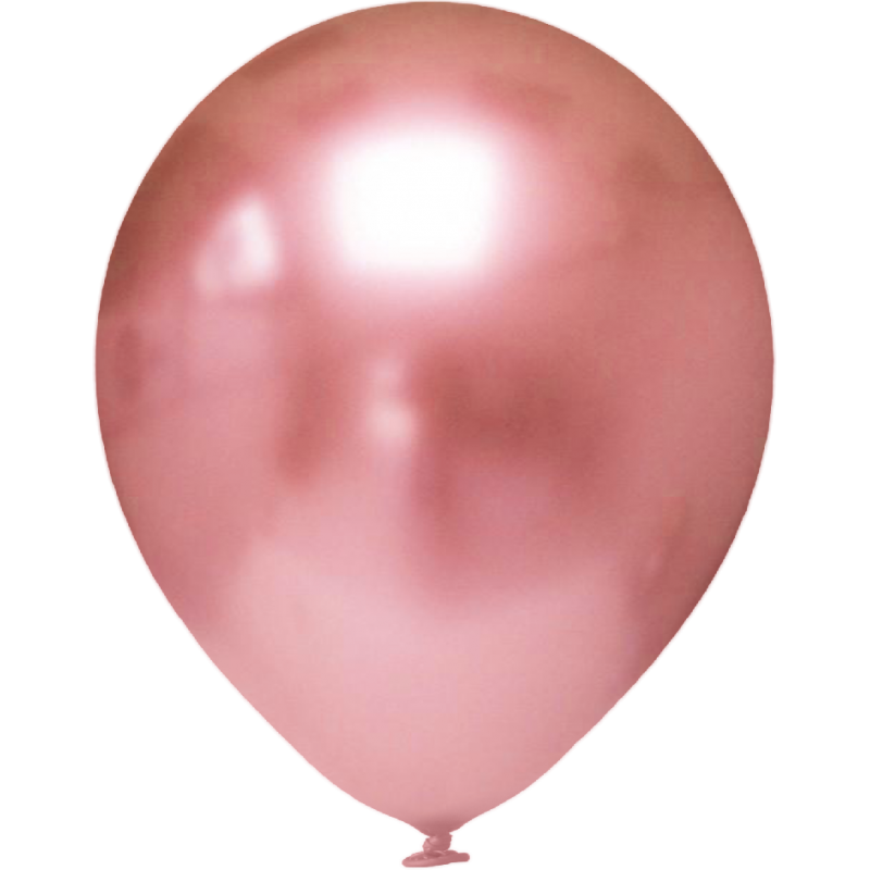 Chrominiai Rose Gold balionai (5 vnt./30cm.) - 1
