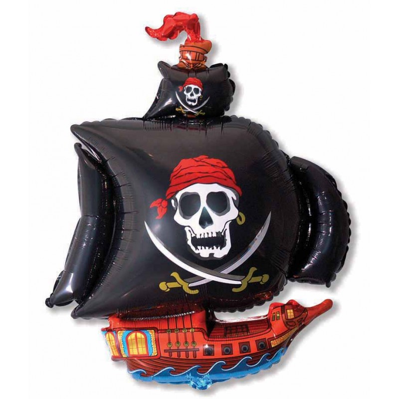 Folinis balionas "Piratų laivas"/juodas (FX24) - 1